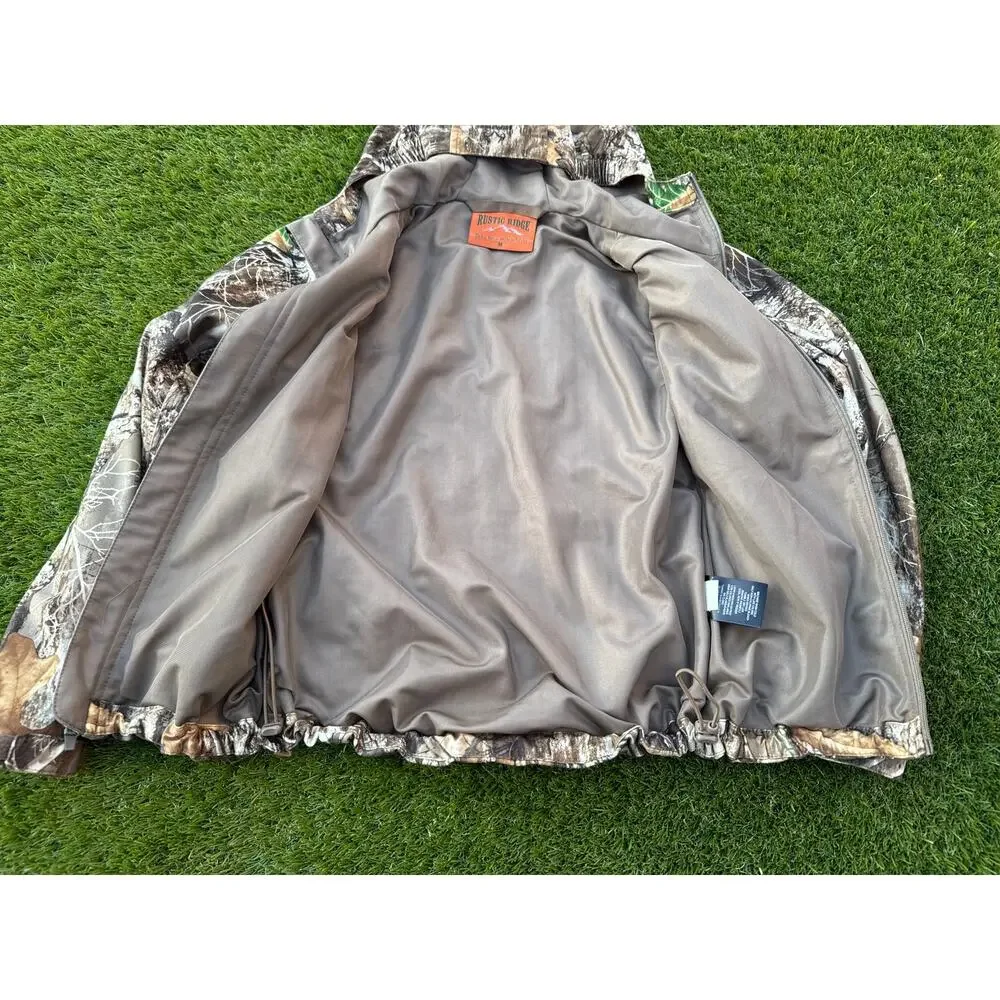 NEW Rustic Ridge Camo Hunting Jacket Youth M Hooded Waterproof Coat